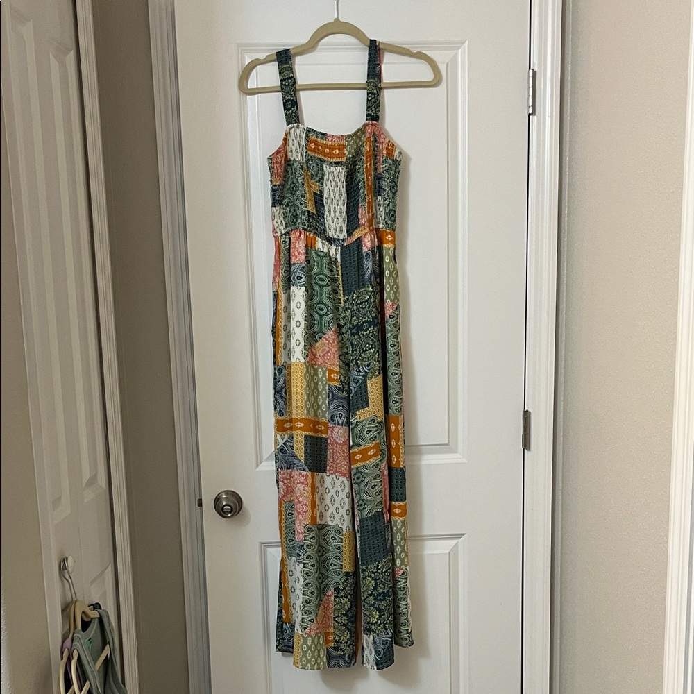 Bohemian Patchwork Maxi Dress - image 1